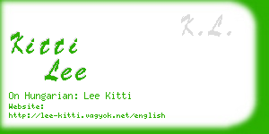 kitti lee business card